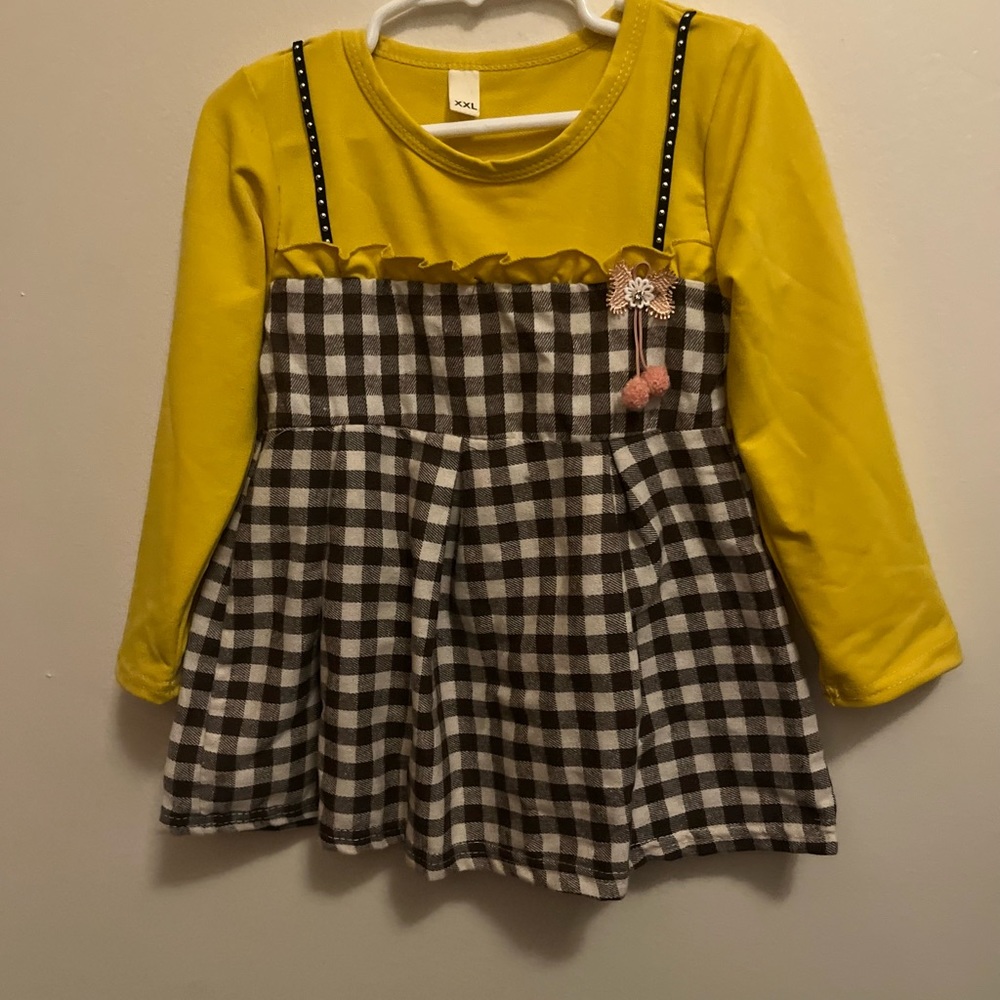 Toddler girl pink/ yellow dress